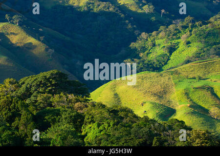 Landscape in Cordillera de Tilaran in Costa Rica Stock Photo