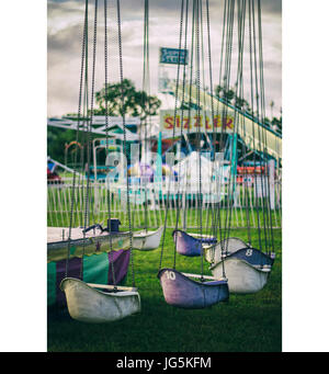 Carnival Ride in the Morning Stock Photo