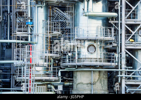 Close up industrial view oil refinery plant