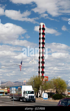World's Largest Thermometer in Baker, California Stock Photo