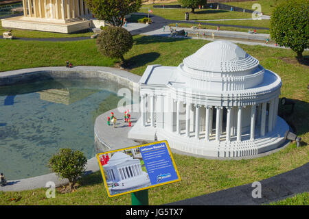 HOUSTON, USA - JANUARY 12, 2017: Miniature of Jeferson memorial building in USA is replete with inspiring reproductions. Stock Photo