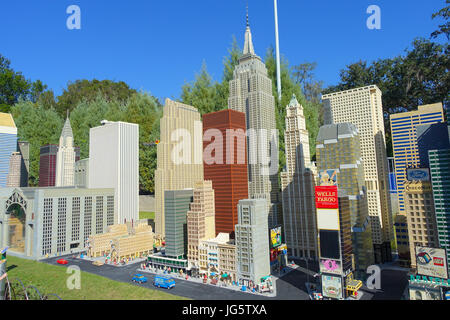 HOUSTON, USA - JANUARY 12, 2017: Miniland USA is replete with inspiring reproductions, made with 20 million LEGO pieces cities from all around the wor Stock Photo