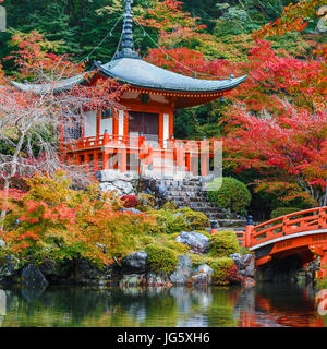 Colorful Autumn at Daigoji Temple in Kyoto, Japan Stock Photo