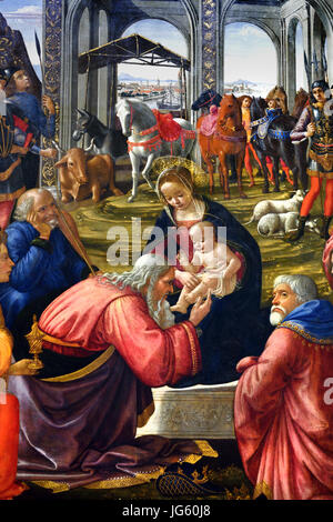 The Adoration of the Magi by Domenico Ghirlandaio. In this christian ...