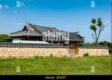 Traditional house and yard in the Unesco world heritage sight Gyeongju, South Korea Stock Photo