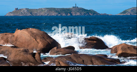 Stormy coast in Brittany Stock Photo