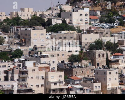 Arabian homes set on a hill in Jerusalem Stock Photo