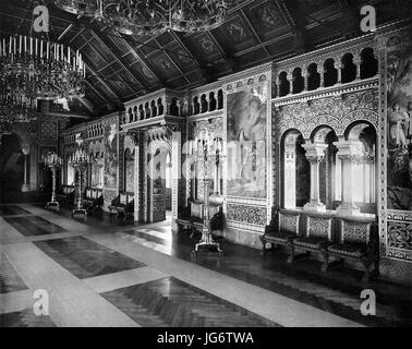 Sängersaal, Blick Richtung Tribünengang, Schloss Neuschwanstein Stock Photo