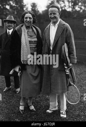 Suzanne Lenglen Bill Johnston 1923 Stock Photo