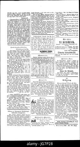 Tidning för Wenersborgs stad och län 1848-12-  4 Stock Photo