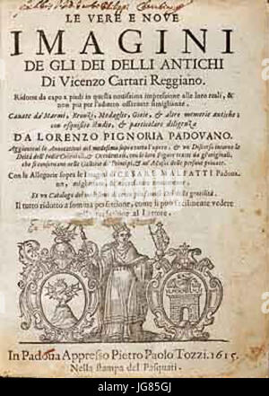 Vicenzo Cartari - Le vere e nove imagini de gli dei delli antichi 1615 Stock Photo