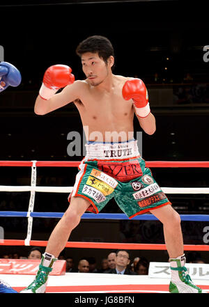 Tokyo, Japan. 2nd Mar, 2017. Ryosuke Iwasa (JPN) Boxing : Ryosuke Iwasa of Japan during the 8R 124-pound weight bout at Ryogoku Kokugikan in Tokyo, Japan . Credit: Mikio Nakai/AFLO/Alamy Live News Stock Photo