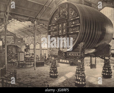 Vue intérieure de l'exposition des produits alimentaires, Exposition universelle 1889 Stock Photo