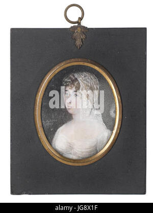 Mary Matilda Betham Sara Coleridge 28Mrs. Samuel Taylor29 Portrait miniature1809 Stock Photo