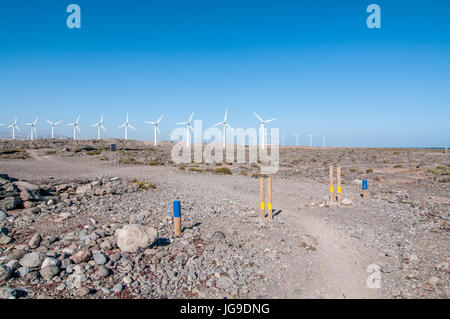 Wind turbine, Gran Canaria, Canary Islands, Spain Stock Photo