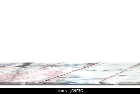 Marble floor counter isolated on a white background. Stock Photo