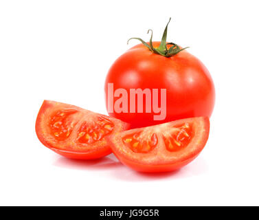Tomato isolated on white background Clipping Path, Fresh tomatoes isolated Stock Photo
