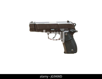 Wroclaw, Poland - July 4, 2017: Close up on Mag 95  handgun isolated on white Stock Photo