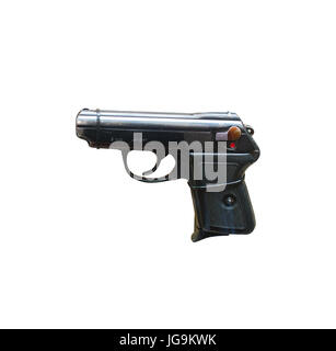 Wroclaw, Poland - July 4, 2017: Close up on P64  handgun isolated on white Stock Photo