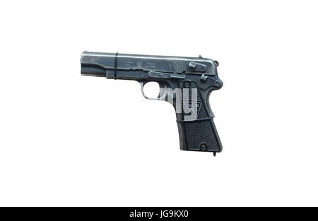 Wroclaw, Poland - July 4, 2017: Close up on Vis 35  handgun isolated on white Stock Photo