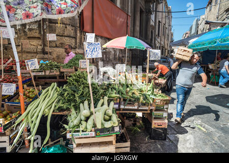 The Ballaro Market in the Albergheria district of central Palermo, Sicily, Italy. Stock Photo