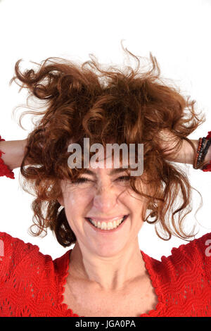 Woman who disheveled, Stock Photo