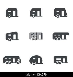 RV Camper Silhouette Set Stock Vector Image & Art - Alamy