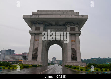Arc of Trumph, Pyongyang, North Korea Stock Photo