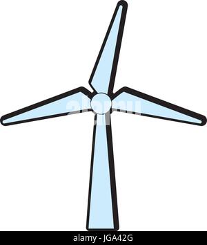 windpower technology to environment protection Stock Vector