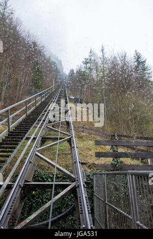 Visit to Salzwelten salt mines in Austria Stock Photo