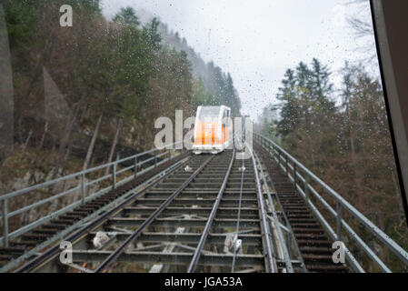 Visit to Salzwelten salt mines in Austria Stock Photo