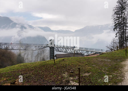 Visit to Salzwelten salt mines in Austria Stock Photo