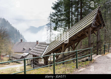 Visit to Salzwelten salt mines in Austria Stock Photo