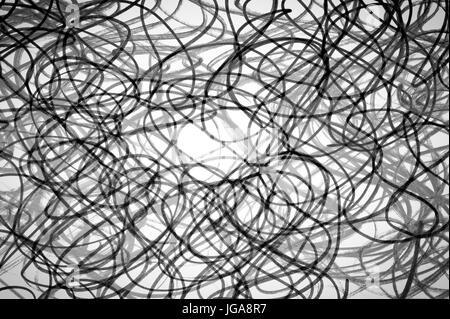 Seamless black and white doodles  on white paper Stock Photo