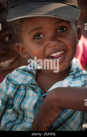 happy young boy african,Maun Botswana Stock Photo