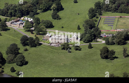 aerial view of Denton Hall, Ilkley, Yorkshire, UK Stock Photo