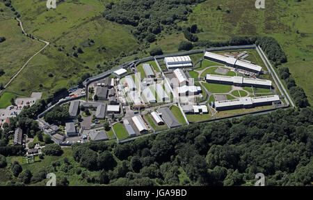 aerial view of HMP Buckley Hall, Rochdale, UK Stock Photo