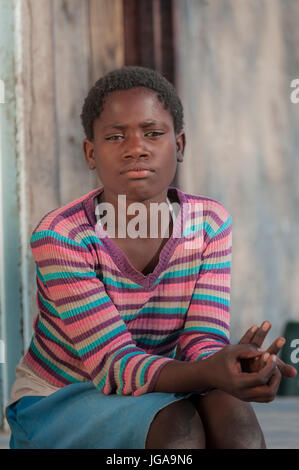 girl child in Maun Botswana,southern Africa Stock Photo