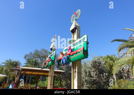 HOUSTON, USA - JANUARY 12, 2017: Unidentified people enjoying a mechanich game in Legoland. Stock Photo