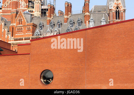 Reading at The British Library,  national library of the United Kingdom, London, England Stock Photo