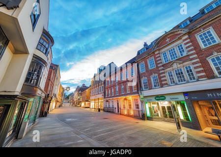 Winchester City centre at night Stock Photo