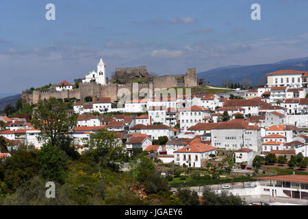 Castle and village of Penela, Beiras region, Portugal Stock Photo