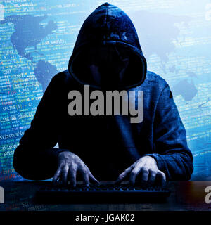 global hacking activity concept Stock Photo