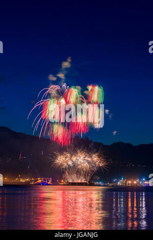Canada Day Fireworks, Vancouver, British Columbia, Canada.