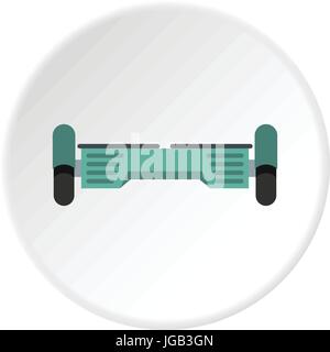 Hover board gyro pod icon circle Stock Vector