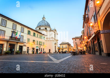 Main square in Castel Gandolfo, pope's summer residency, Italy Stock Photo