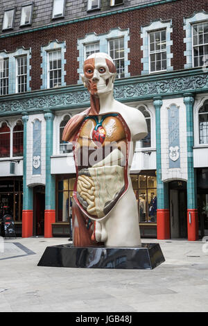 TEMPLE, a Damien Hurst sculpture, on display in the City of London as part of Sculpture in the City, public art installation. Stock Photo