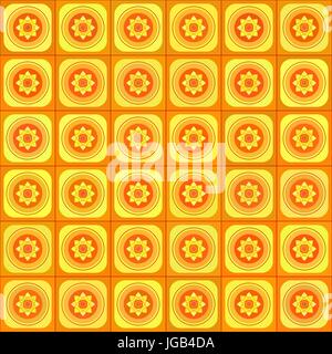 Orange vector geometric seamless pattern Stock Vector