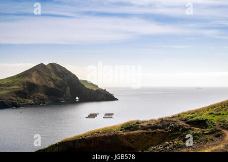 Beautiful views on trail to Ponto do Sao Lourenco, Madeira, Portugal Stock Photo