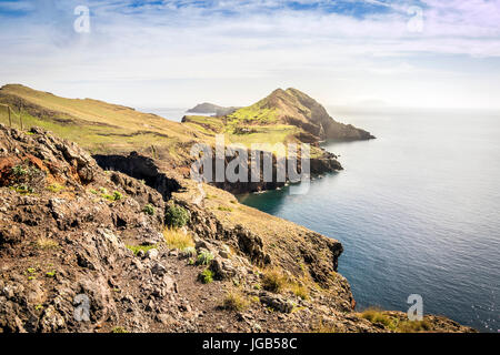 Beautiful views on trail to Ponto do Sao Lourenco, Madeira, Portugal Stock Photo